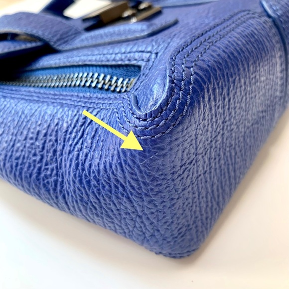 3.1 PHILLIP LIM | CLASSIC MINI PASHLI SATCHEL CROSSBODY LEATHER ELECTRIC BLUE - Picture 11 of 17